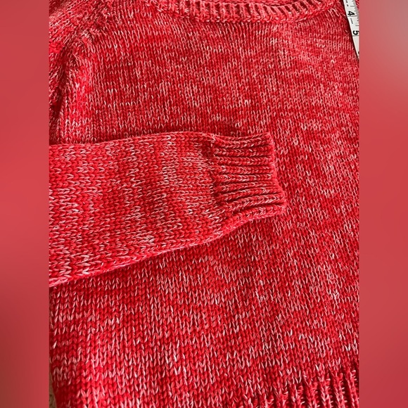 Sale! American Eagle Cotton Rich Coral Long Sleeve Sweater Women’s Size Small - Picture 12 of 16